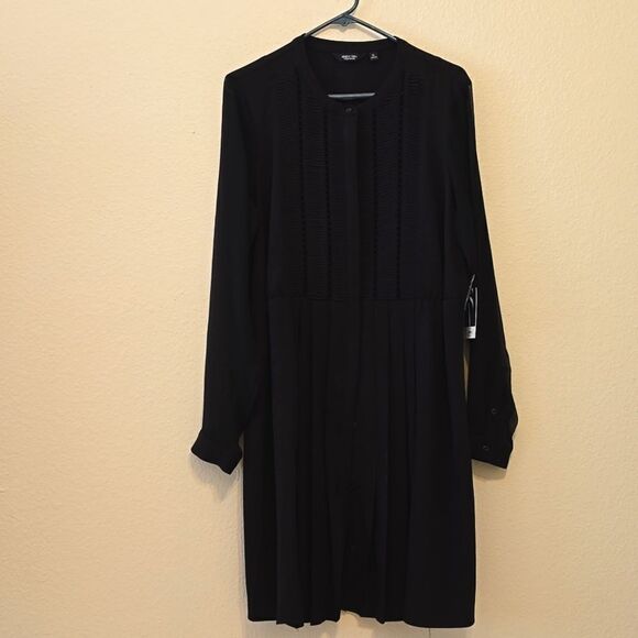 Vera Wang Button-Up Sheer Sleeve Large Cocktail Dress xl - Picture 1 of 13